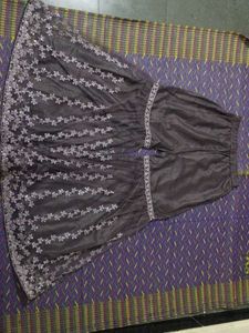 Purple Embroidered Gharara Suit