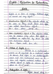 Class 10 Physics Handwritten Notes NCERT CBSE