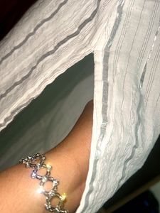Ethnic Shiny White Straight Kurta