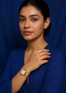 Vintage Raga Titan Gold Watch