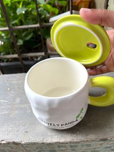 Panda Mug With Lid &amp; Spoon - I Want You Happy