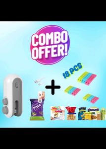 Portable Mini Sealing Machine + 18 PCS Food Packet