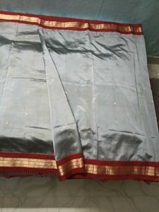 GentlyUsed DharmavaramPattu GreyWithRedBorder Sare