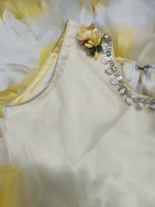 Yellow White Flower Dress
