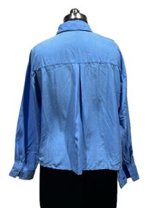 Blue Crop Shirt