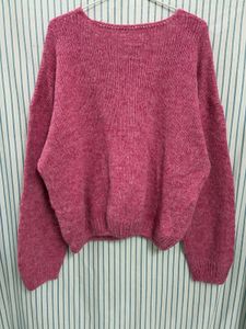 Pink Knit Pullover Sweater