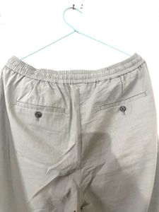 Stretchable Waist Greenish Grey Pants