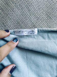 Floral Print Baby Blue crop Top