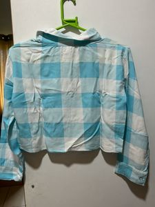 Cropped Light Blue Shirt