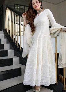White Stunning Anarkali Kurta