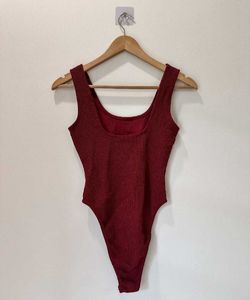 Red Fitted bodysuit