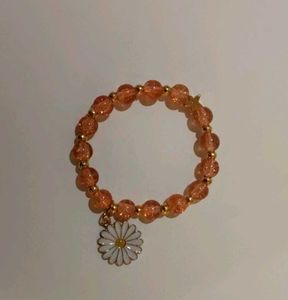 Daisy Charm Beaded Bracelet