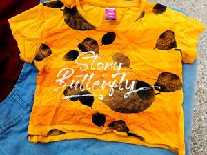 Crop Tee or denim shorts