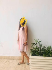 Baby Pink Fit &amp; Flair Dress