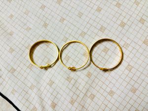 Gold Bangle Bracelets (Set of 3)