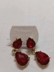 Red Teardrop Earrings