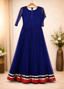 Elegant Navy Blue Ethnic Gown
