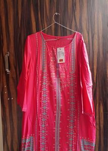 Vibrant Pink Kurti with Ethnic Motifs By W