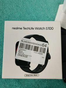 Realme Black Strap TechLife Watch S100 1.69 HD Dis