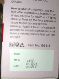 Glam Goddess Rose Makeup Fix Spray