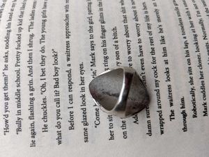 Gothic Black Stoned Grunge Ring Y2k