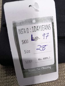 L@97 Size-28 Black Flared Jeans