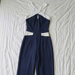 Halter Neck Sleeveless Front Flap Jumpsuit