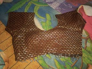 New Coffee brown sequence blouse