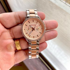 Fossil Rose Gold Crystal Watch