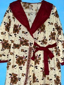 Floral Print Robe