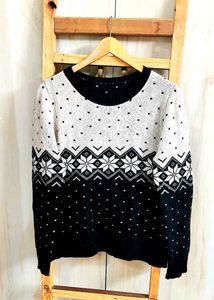 Black Designer Pullover Size-38-L