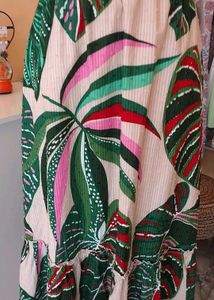 Tropical Print Maxi Skirt