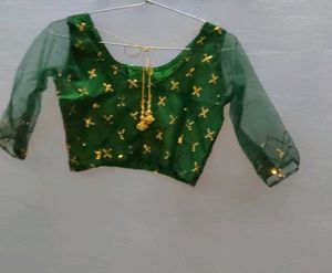 Gorgeous Green Embroidered Lehenga Set