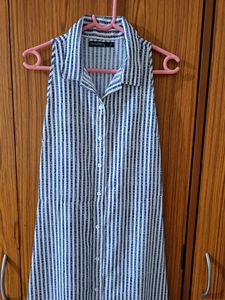 Dress berry - Stripe Dress