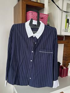 Striped Shirt with White Collar