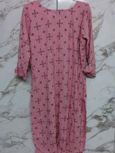 Pink Printed Kurta
