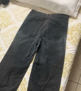 Black Flared Denim Fade Size-42