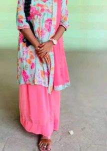 Floral Print Salwar Kameez Set