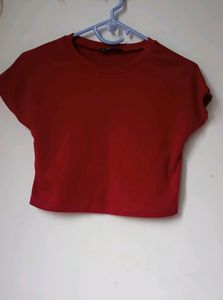 Burgundy Short Sleeve Top