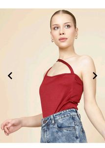 One-Shoulder Cut-out neck top