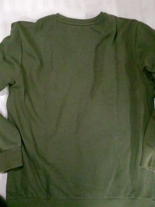Olive Green Graphic Sweatshirt
