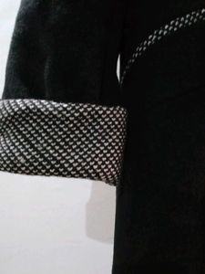 Elegant Black and white Coat