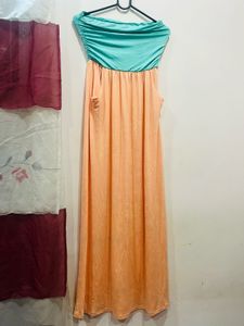 Mint &amp; Peach Maxi Dress