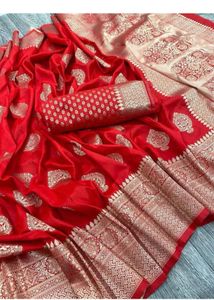 Elegant Red Banarasi Saree