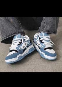 Stylish Blue &amp; White Sneakers