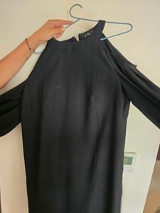 Chic Black Cold Shoulder Dress