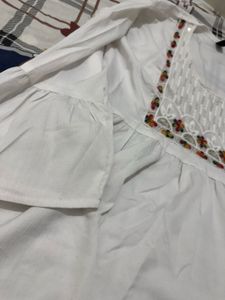 White Long Sleeve Dress