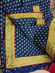 Dark Brinjal Colour Saree