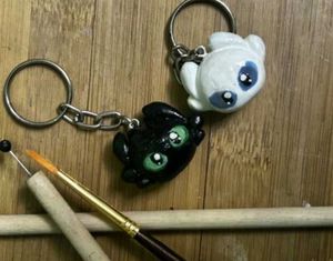Toothless &amp; Light Fury Keychain