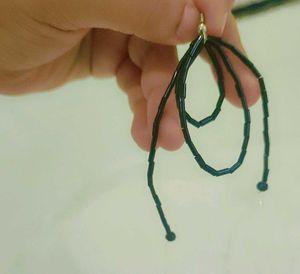 Black Crystal Shine Earring